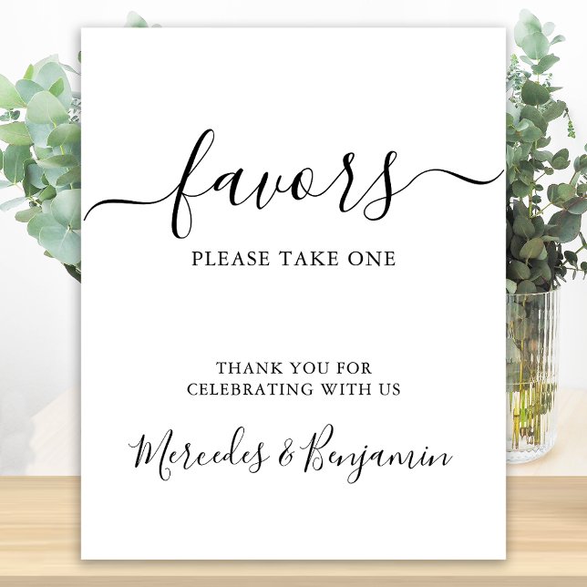 Poster Moderno Elegante Personalizado Casamento Favorece  (Criador carregado)