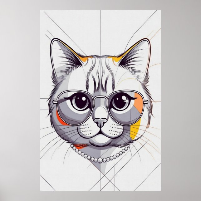 Poster Moderno Meow Muse (Frente)