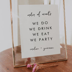 Poster Moderno Minimalista   Boas-vindas de Casamento com