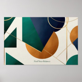 Poster moderno minimalista com triângulo sobrepost