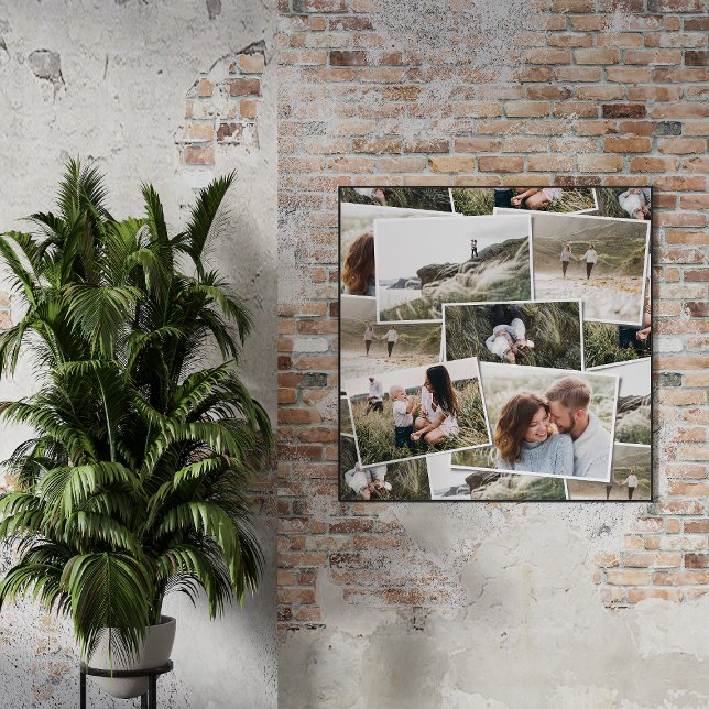 Póster Moderno mínimo 5 fotos elegante simples (Criador carregado)