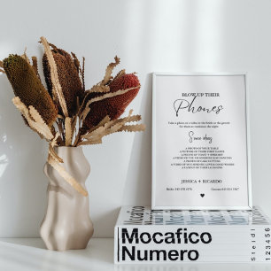 Poster Moderno Minimo Explodir sua foto de casamento do t