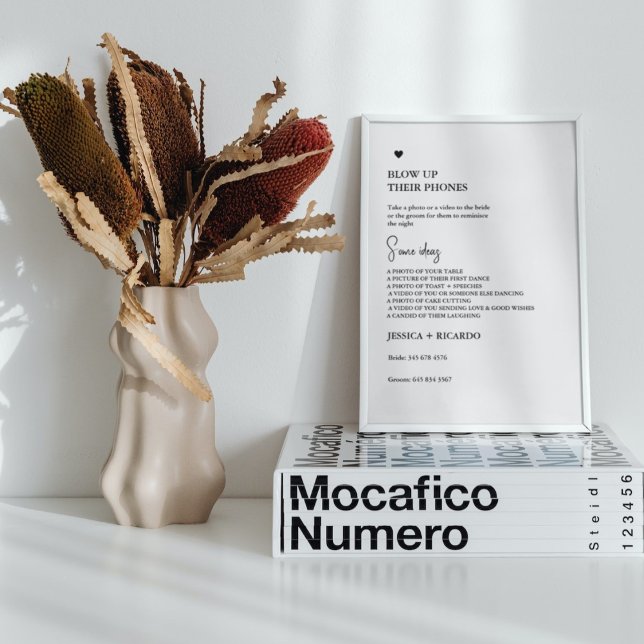 Poster Moderno Minimo Explodir sua foto de casamento do t (Criador carregado)