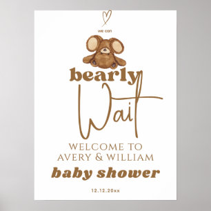 Poster Moderno Podemos Ampliar Chá de fraldas De Espera