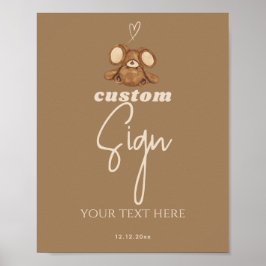 Poster Moderno Podemos Ampliar Chá de fraldas De Espera