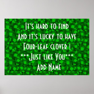 Poster Moderno Quatro Folhas Folheto