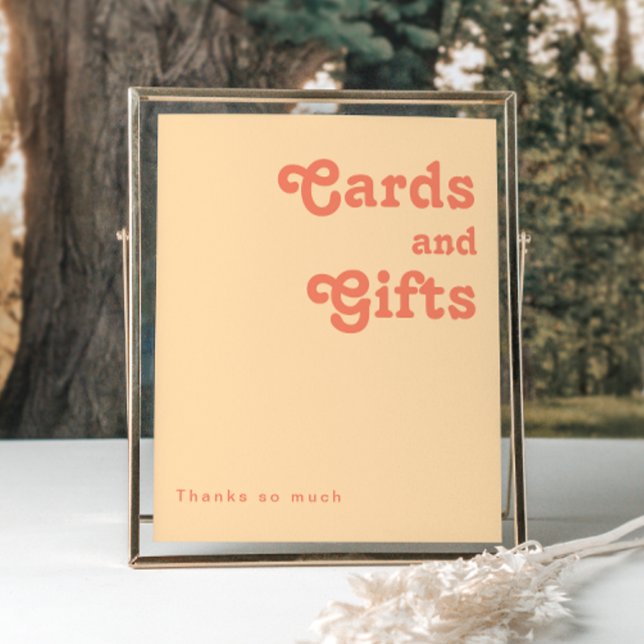 Poster Moderno Retro | Placa de Presentes e Cartões Laran (Criador carregado)