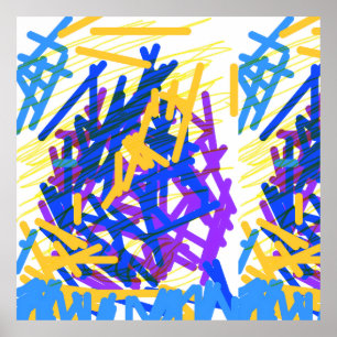 Poster Moderno Splash de Tinta Festivo Abstrato