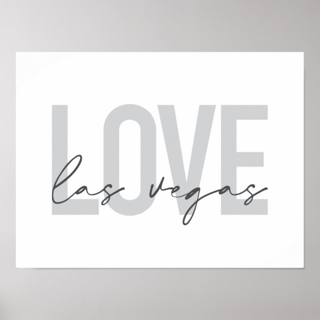 Poster Moderno, urbano, simples, legal design Love Las Ve (Frente)