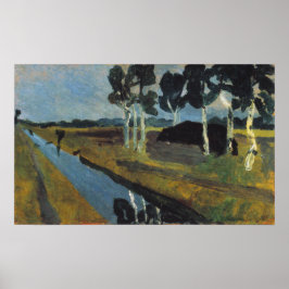 Poster Modersohn-Becker - Canal Marsh da Paisagem da Cinz