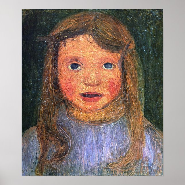 Poster Modersohn-Becker - Chefe De Uma Menina (Elsbeth) (Frente)
