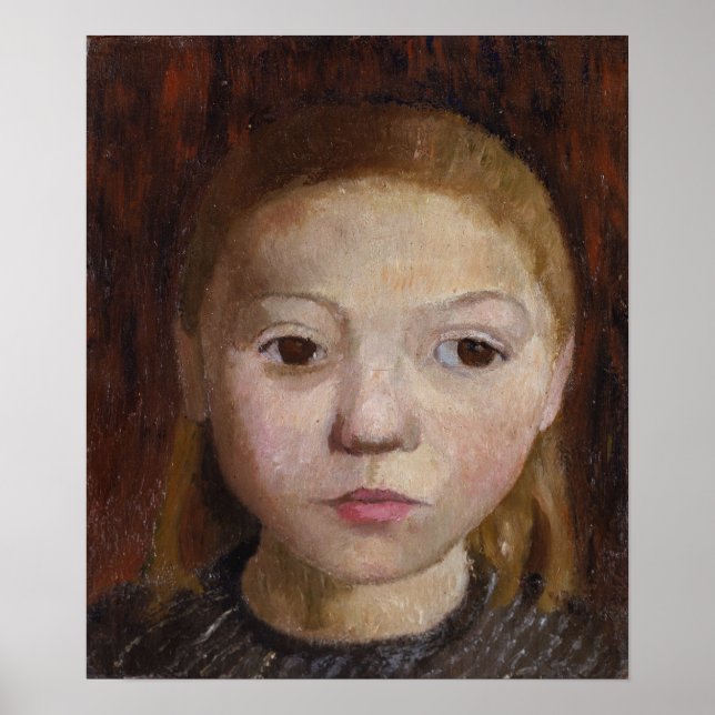 Poster Modersohn-Becker - Chefe De Uma Rapariga (Frente)