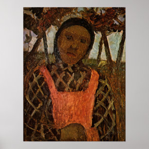 Poster Modersohn-Becker - Criança Camponesa Com Apron Ro