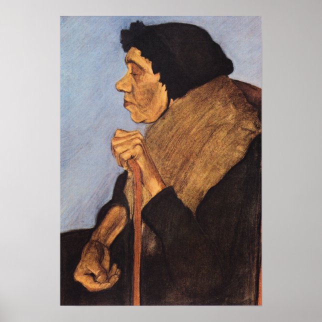 Poster Modersohn-Becker - Mulher Cega Idosa 1899 (Frente)