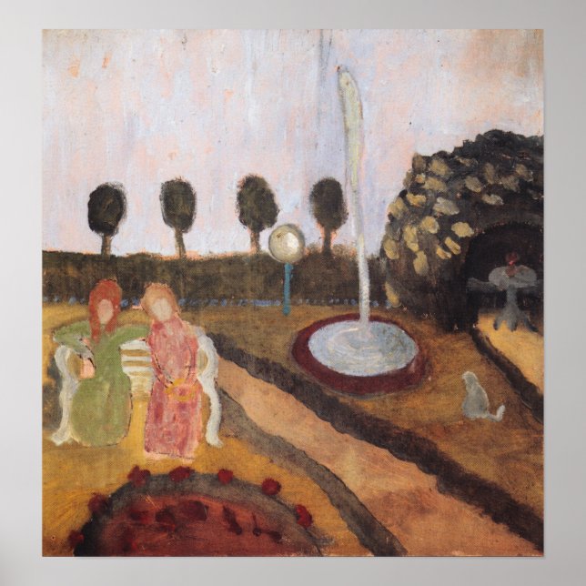 Poster Modersohn-Becker - Mulheres Na Fonte Do Jardim (Frente)