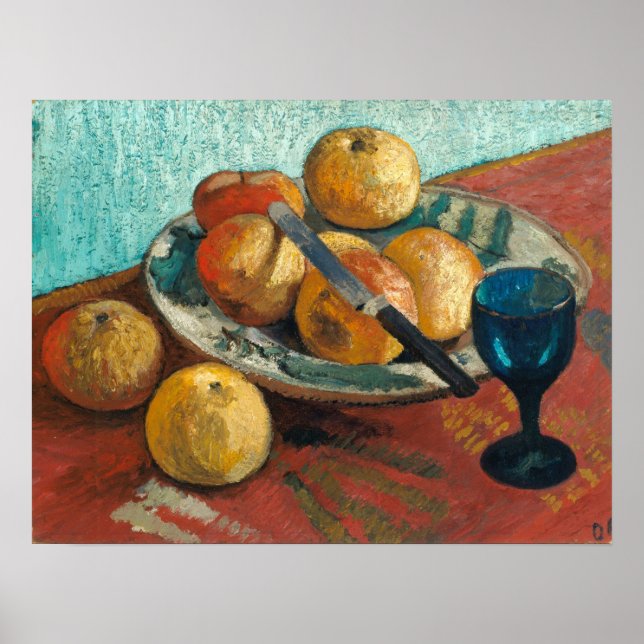 Poster Modersohn-Becker - Natureza-Morta Com Maçãs & Vidr (Frente)