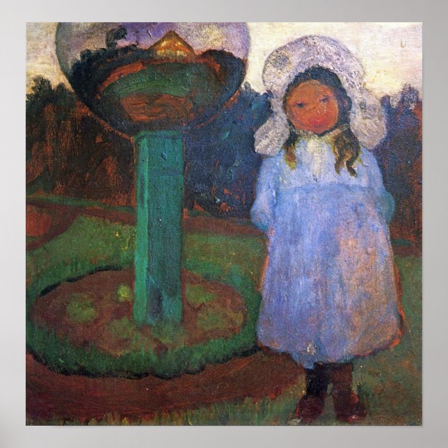 Poster Modersohn-Becker - Raparigas No Jardim Com Vidro (Frente)