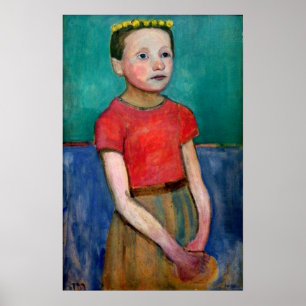Poster Modersohn-Becker - Retrato Da Garota Italiana 1906