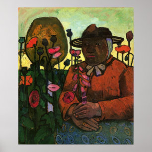 Poster Modersohn-Becker - Velha Mulher No Jardim 1906