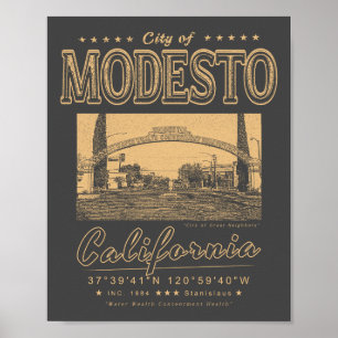 POSTER MODESTO STANISLAUS CALIFÓRNIA - MODESTO ARCH