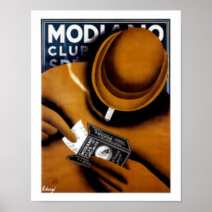 Poster Modiano Cigarette Ad
