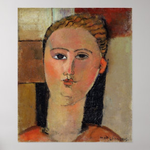 Poster Modigliani - Garota Com Cabelo Vermelho 1915