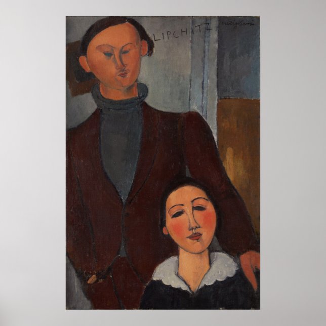 Poster Modigliani - Jacques E Berthe Lipchitz 1917 (Frente)