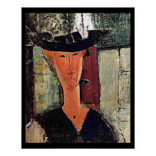 Póster Modigliani - Retrato da Madame Pompadour
