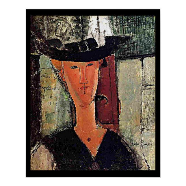 Póster Modigliani - Retrato da Madame Pompadour (Frente)