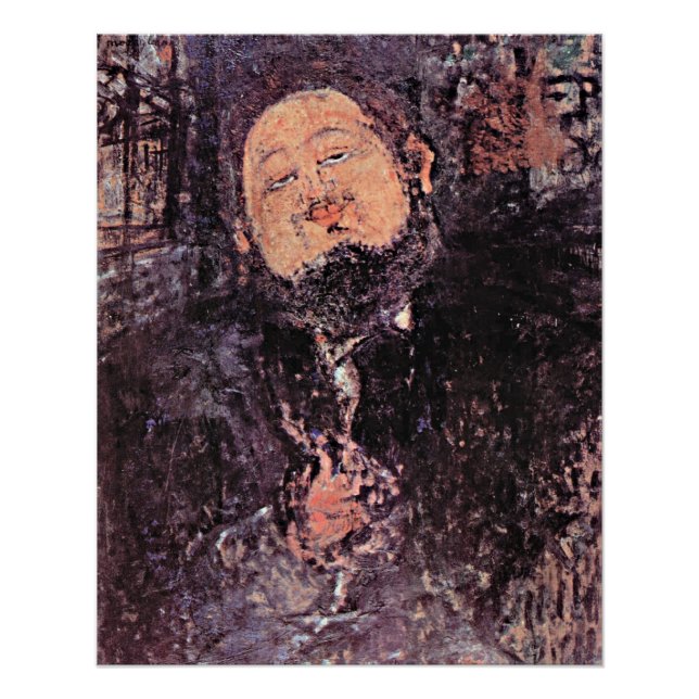 Póster Modigliani - Retrato de Diego Rivera (Frente)