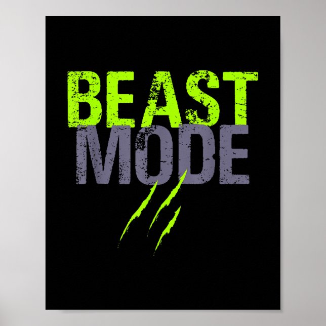 Poster Modo Ativado Por Beast No Gym De Workout De Malhaç (Frente)