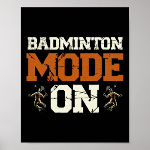 Poster Modo Badminton No Suporte Do Shuttle