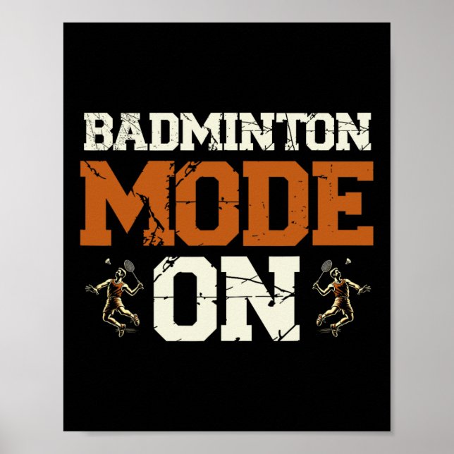Poster Modo Badminton No Suporte Do Shuttle (Frente)