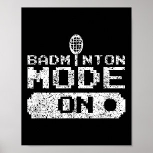 Poster Modo Badminton No Treinador Do Jogador De Shuttle 