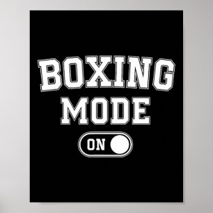 Poster Modo Boxe Ativado Presente Divertido de Boxeador T