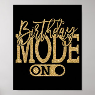 Poster Modo de Aniversário Ativado Homens Mulheres Aniver