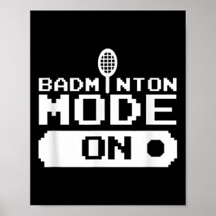 Poster Modo de Badminton Ativado Treinador de Jogador de