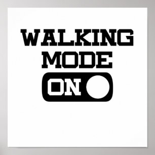 Poster Modo de Caminhada Engraçado na Cotação para o Pass