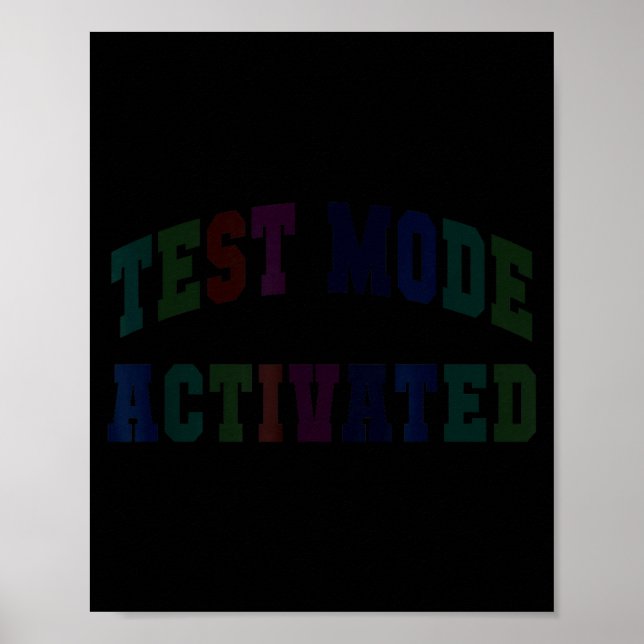 Poster Modo de teste de humor ativado testando professor  (Frente)