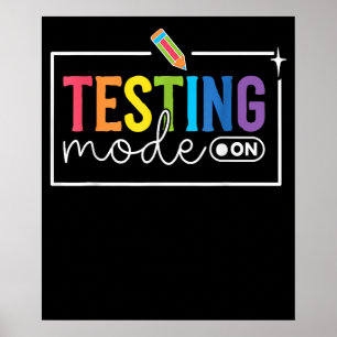Poster Modo De Teste Em Professores Motivacionais No Dia