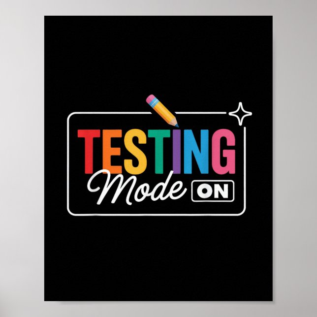 Poster Modo de teste no dia de teste (Frente)