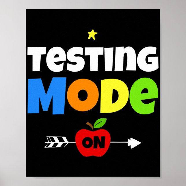 Poster Modo Dia de Teste Na Escola De Testes De Professor (Frente)
