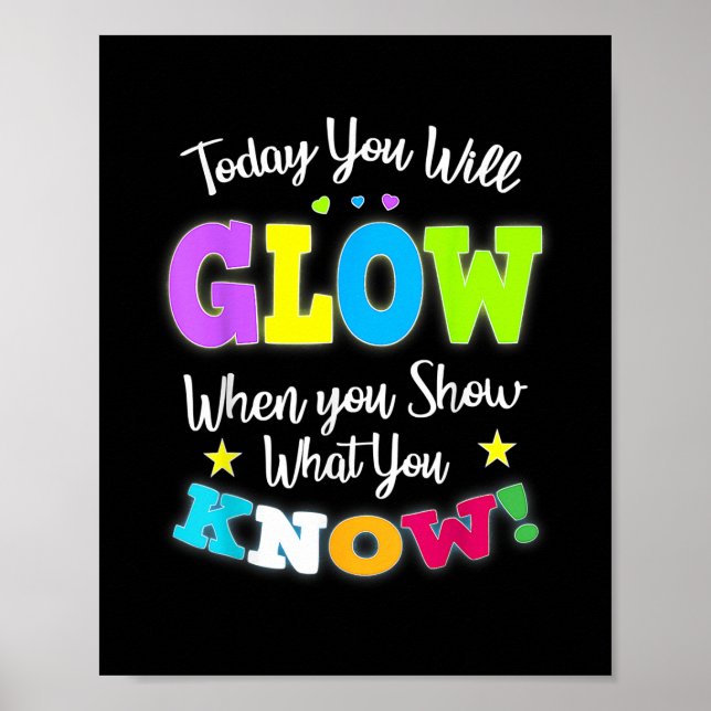 Poster Modo Funny Test Day Em Ideias De Teste De Professo (Frente)