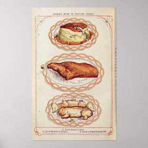 Poster Modo moderno de pratos de serviço, da Sra. Beaton