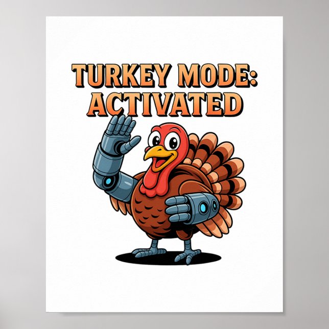 Poster Modo Peru Activado Humor de Ação de Graças Engraça (Frente)