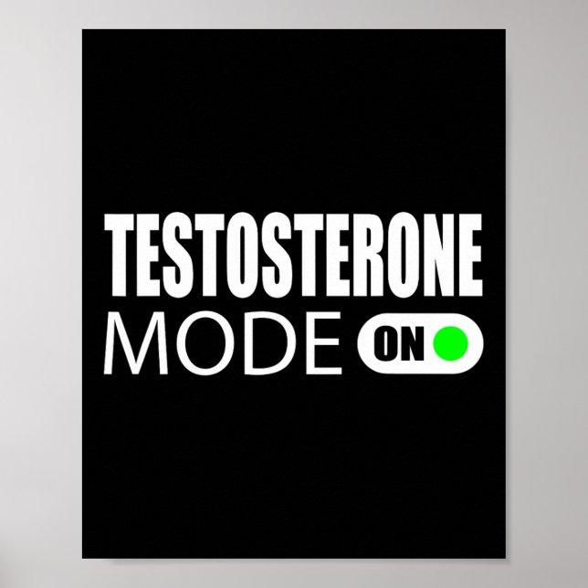 Poster Modo Testosterona Ativado (Frente)