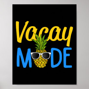 Poster Modo Vacante Abacaxi Férias Familiares Engraçadas