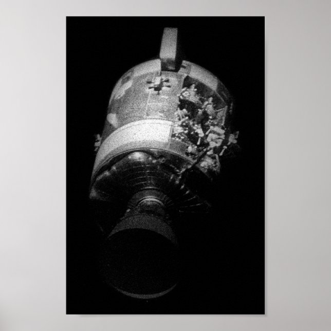 Póster Módulo de serviço danificado do Apollo 13 (Frente)