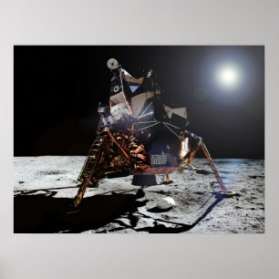Póster Módulo lunar "Eagle" de Apollo 11 na lua
