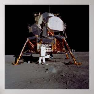 Póster Módulo lunar "Eagle" de Apollo 11 na lua